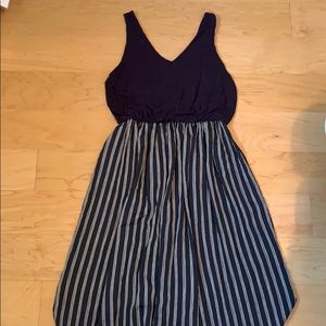 Loft striped midi dress size medium